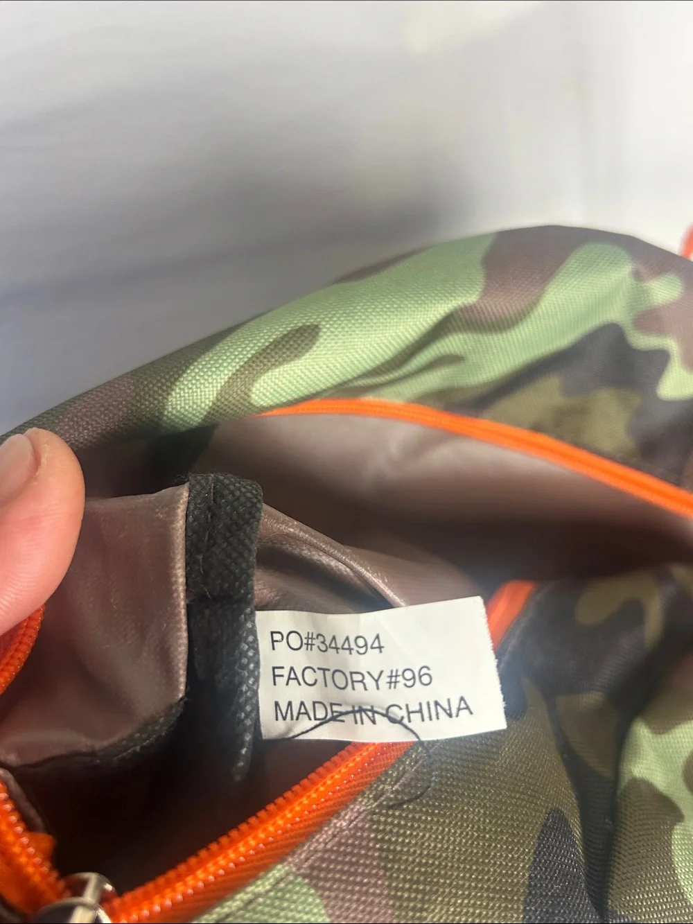 Prosport Camo Backpack in Green and Orange